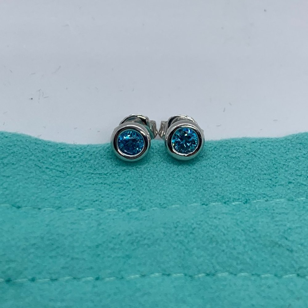 Tiffany & Co. Sterling Silver Elsa Peretti Color By The Yard Citrine Earrings